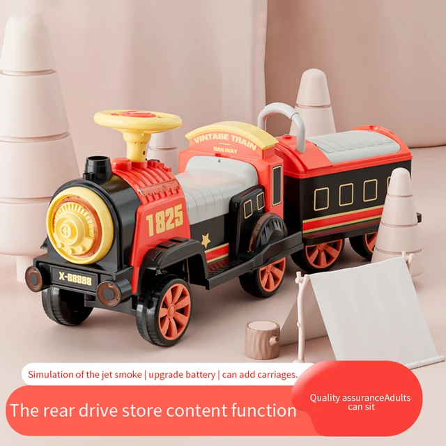 Children's Electric Car Four-wheel Remote Control Car Boy Girl Child Baby Toy Train Can Sit Two Adults Kids To Ride Drive Riding 3