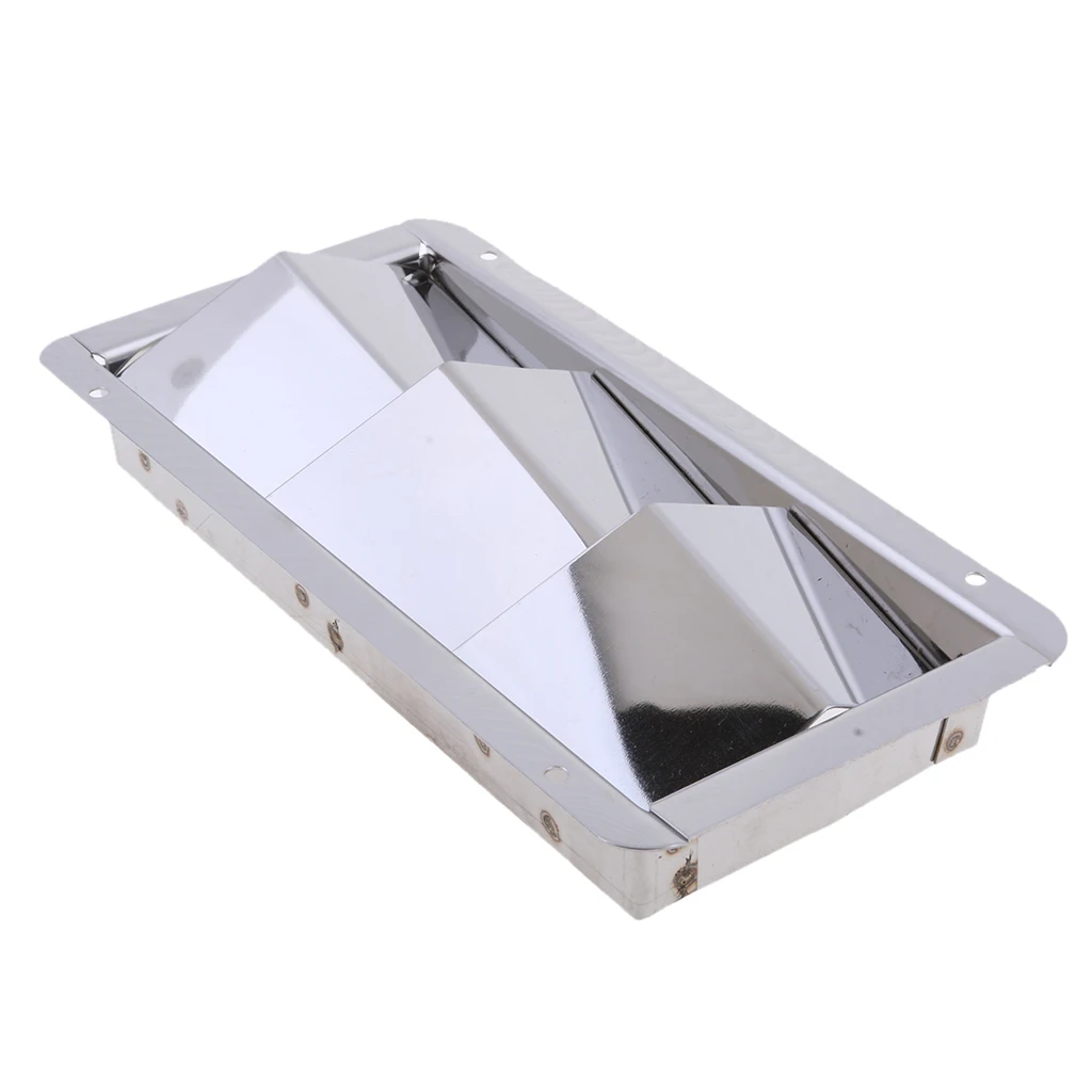 Stainless Steel Slotted Ventilator Vent 3 Louver  Ventilation Gill Plate  - Marine Yacht Air Vents Boat Fitting - Silver