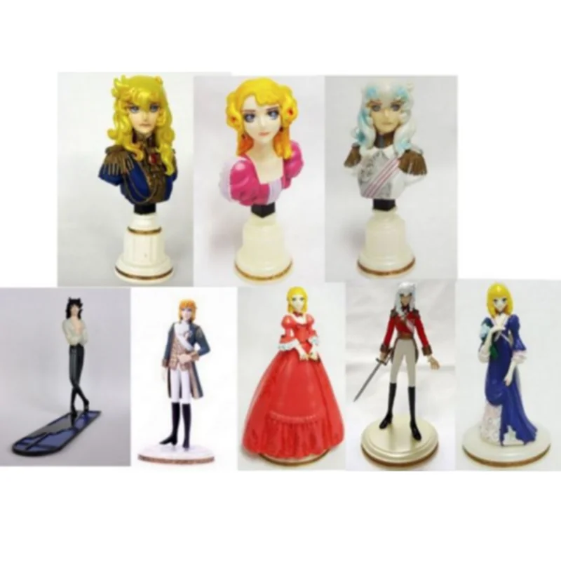 8 шт. аниме Роза Версаль леди Оскар фигурка игрушка Brinquedos Фигурки Модель подарок