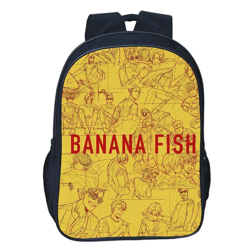 NEW Banana fish Backpack Boys Girls Bag Students School Bag Teens Bookbag Casual Travel Rucksack gift . Support custom