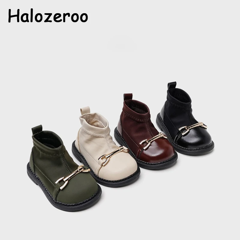 Autumn Toddler Fashion Boots Baby Girls Ankle Shoes Children Black Princess Boots First Walkers