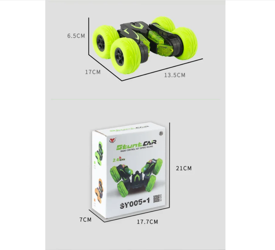 JDRC 2,4 г причудливый трюковый автомобиль 180 градусов рулон/360 градусов высокая скорость цветок стоячий вращающийся светильник RC игрушка для детей