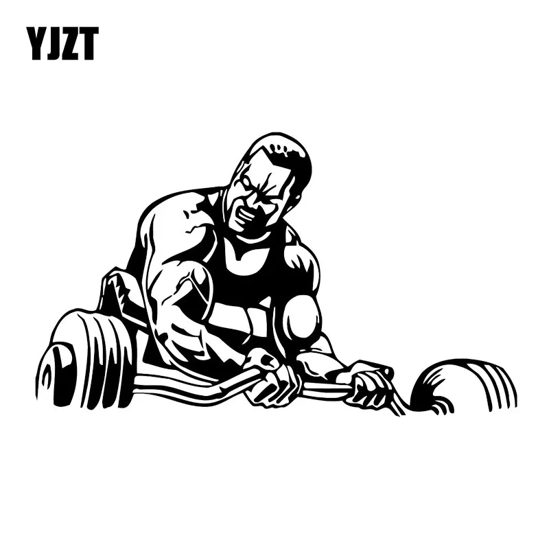 YJZT 17 8 см * 10 2 спортивный Бодибилдинг Мышцы человек фитнес виниловые