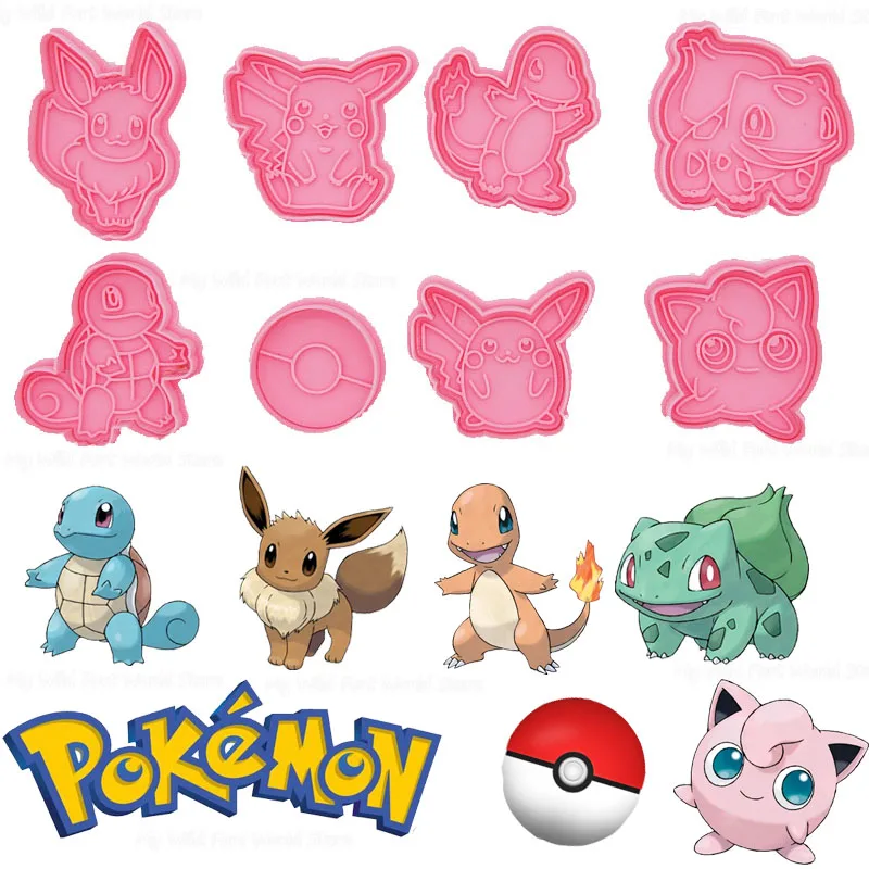 Форма для печенья Pokemon пластиковая лепешка Pikachu мультяшная форма выпечки