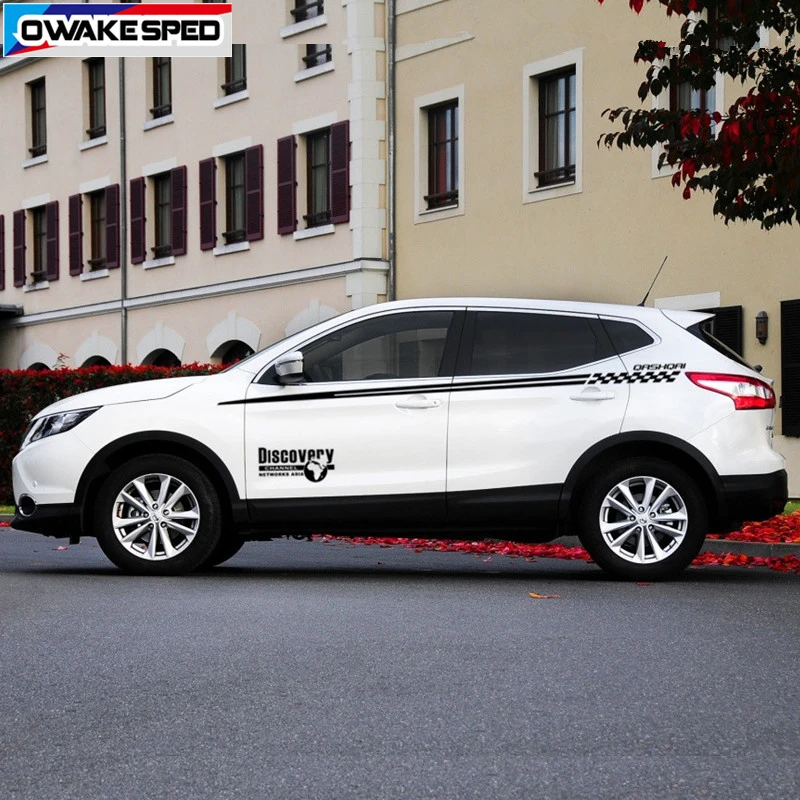 Двусторонние спортивные полосы для Nissan Qashqai J11 J10 автомобильные наклейки Декор