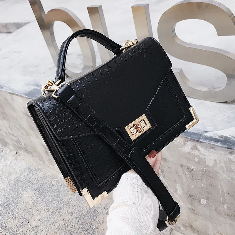 

Bags For Women 2020 New Fashion Hand-held Single Shoulder Messenger Small Square Bag Black Bag Bolsa Feminina Evening Bag Ladies