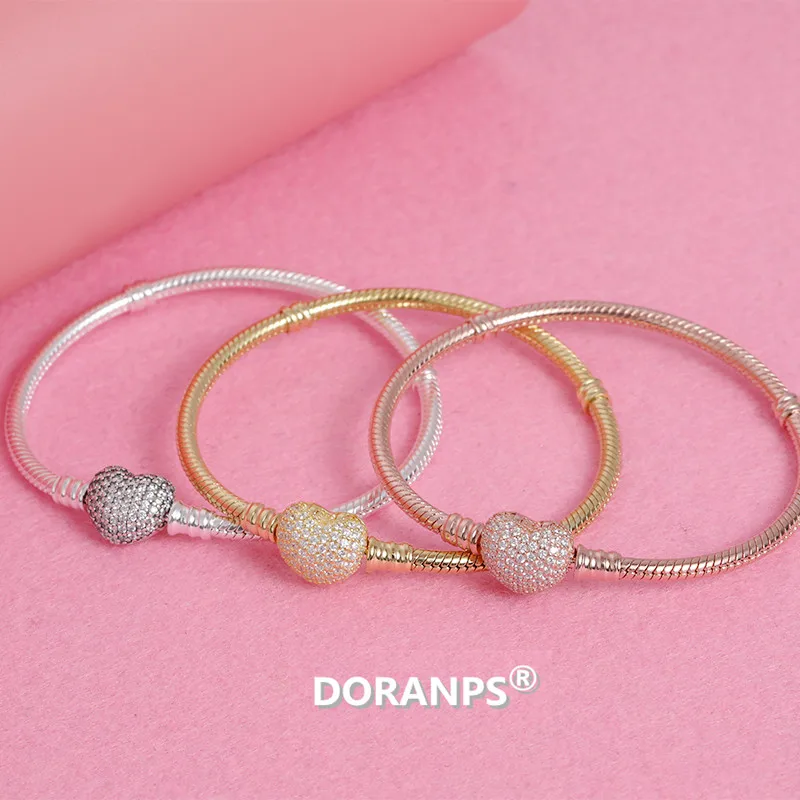 Fine Jewelry DORANPS Серебро 925 женские жесткие браслеты дамы подарки для девушки, 1pz