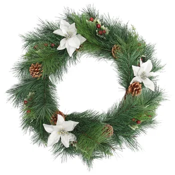 

1pc Festival Wreath Party Hanging Decor Christmas Garland for Party Wall