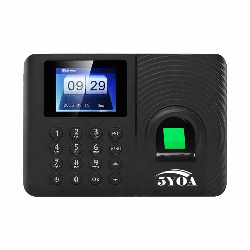 5YOA A10FY biometric attendance system fingerprint usb time clock English Spanish Portuguese recorder sensor machine reader fingerprint scanner