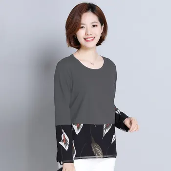 

Women's 2020 spring new color contrast stripe short sleeve cotton embroidery Pullover T-shirt women's top