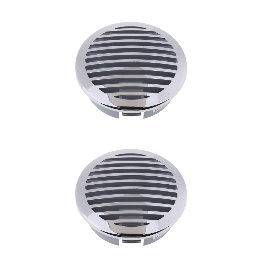 2 Pack Round Louvered Vent 4in 100mm- Marine Boat Air Vent, 316 Stainless Steel Caravan Vents (81933SS-HP)