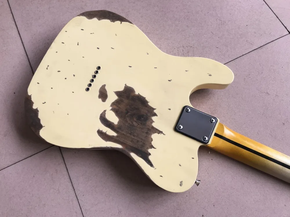 Стиль, электрогитара, клен гриф, ручной работы 6 струн gitaar, высокое качество пикапы гитара ra