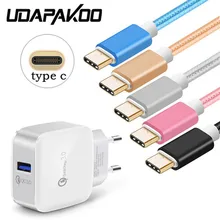 Быстрая зарядка 3,0 быстрое зарядное устройство usb type C кабель для samsung A50 A80 A20 A3 A7 A5 9X Honor 9 10 view 20 Moto Z play One power