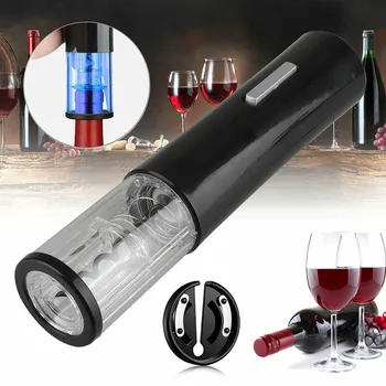 

Electric Red Grape Wine Bottle Opener Automatic Wooden Cork Extractor Corkscrew with Paper Remover