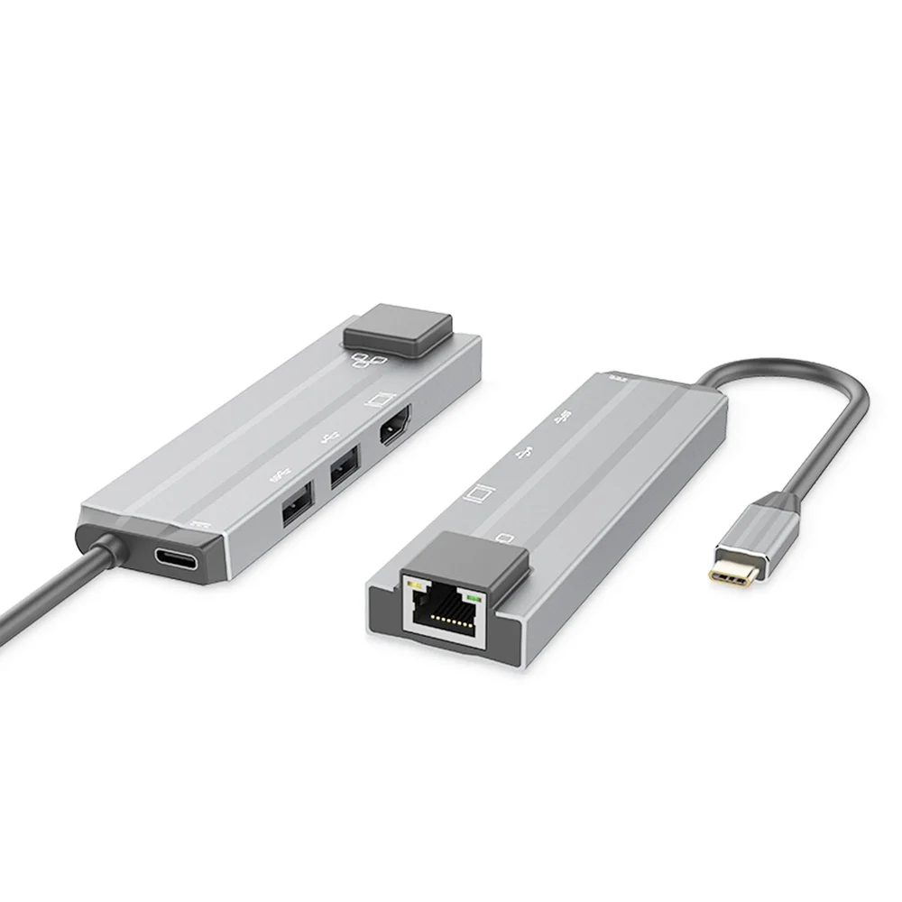 USB C концентратор USB к мульти HDMI USB 3,0 RJ45 Кардер ридер OTG адаптер USB разветвитель для MacBook Pro Air USB док-станция type C концентратор