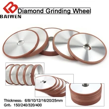 Roue de meulage en diamant parallèle, cercle de meulage en acier au tungstène, fraise de polissage, accessoires grain 80 150, 400mm 6 pouces