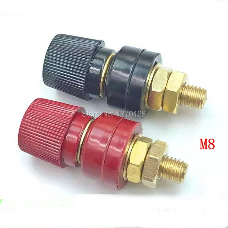2 Pcs plastic shell Male threaded diameter binding post terminal 5/6/8/10MM Copper post 5-10mm Regulator welder