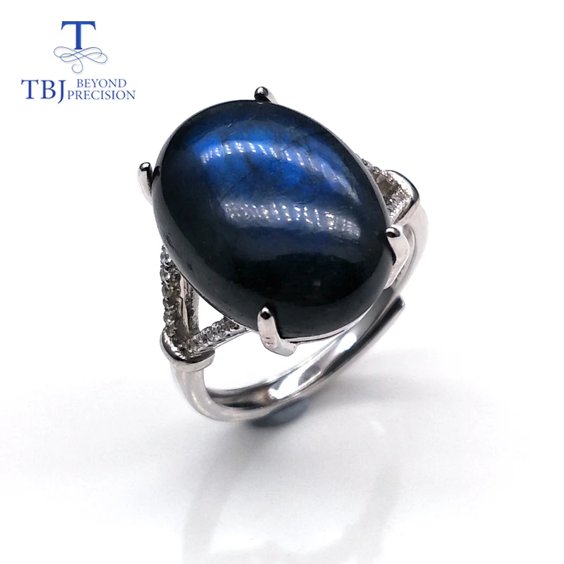 

Labradorite rings 100% natural big size gemstone oval 13*18mm 925 sterling silver simple style fine jewelry for women daily wear