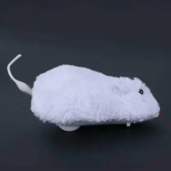 

3pcs Cats Dog Playing Clockwork Spring Power Plush Mouse Toy Mechanical Motion Rat QP2