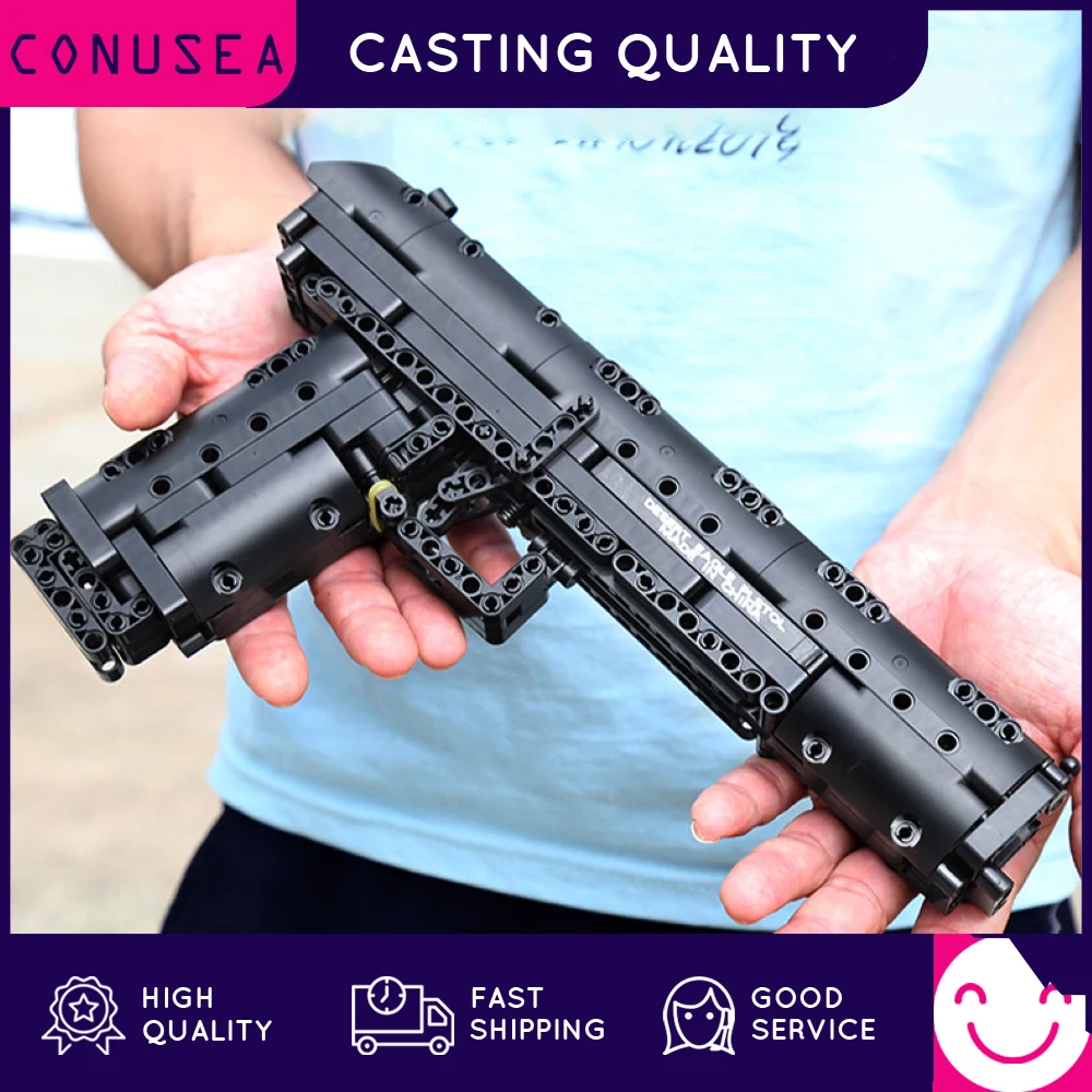 MOULD KING SWAT-arma militar de la Segunda Guerra Mundial, miniaturas de bloques de construcción, bloques de pistola, Juguetes