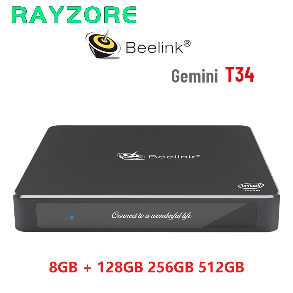 Мини-ПК Beelink T34 Windows 10 Intel Apollo Lake Celeron N3450 8 ГБ ОЗУ 128 256 512 Гб SSD игровой мини-компьютер