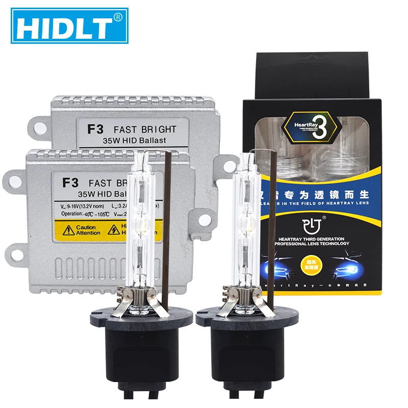 HIDLT 35 Вт HeartRay D2H ксеноновый комплект H1 H7 H9 H11 HB3 4500K 5500K быстрая яркая лампа 12 В