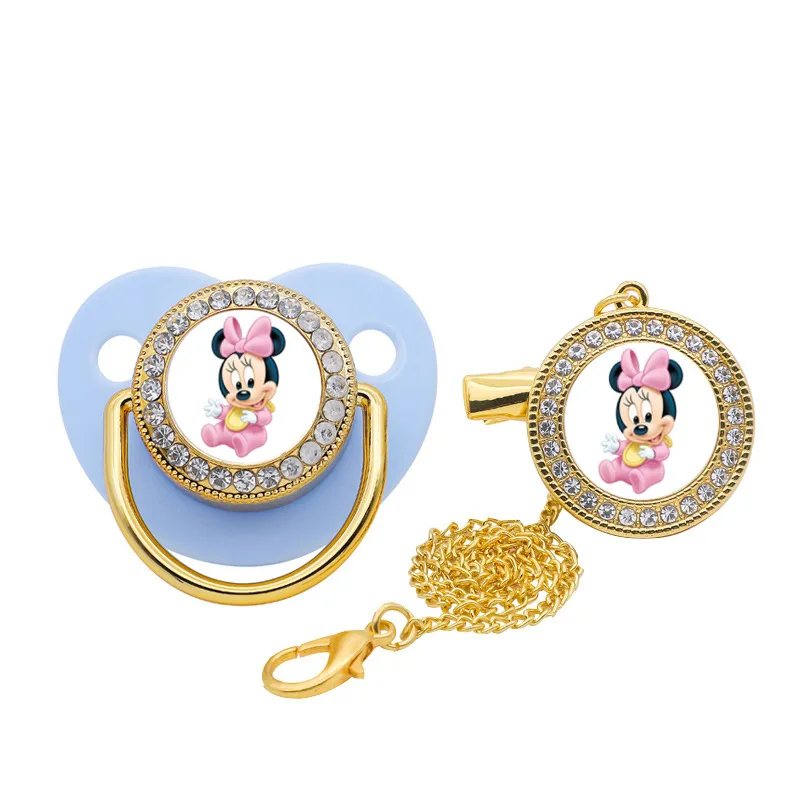 Minnie Mouse Cartoon for Baby Pacifiers Infants and Young Children Point Drill Soothing Playing Mouth Silicone Weaning Artifact