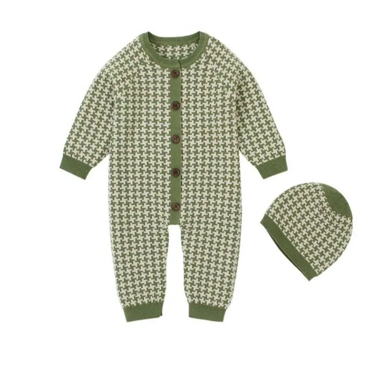 Оригинальная хлопковая одежда новинка 2020 года Детский комбинезон с шапкой в