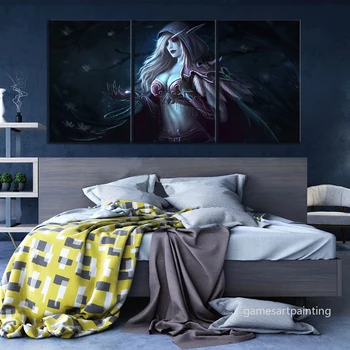 

Sylvanas Windrunner World of Warcraft (WOW) Video Game Poster Printed HD Wall Pictures for Living Room