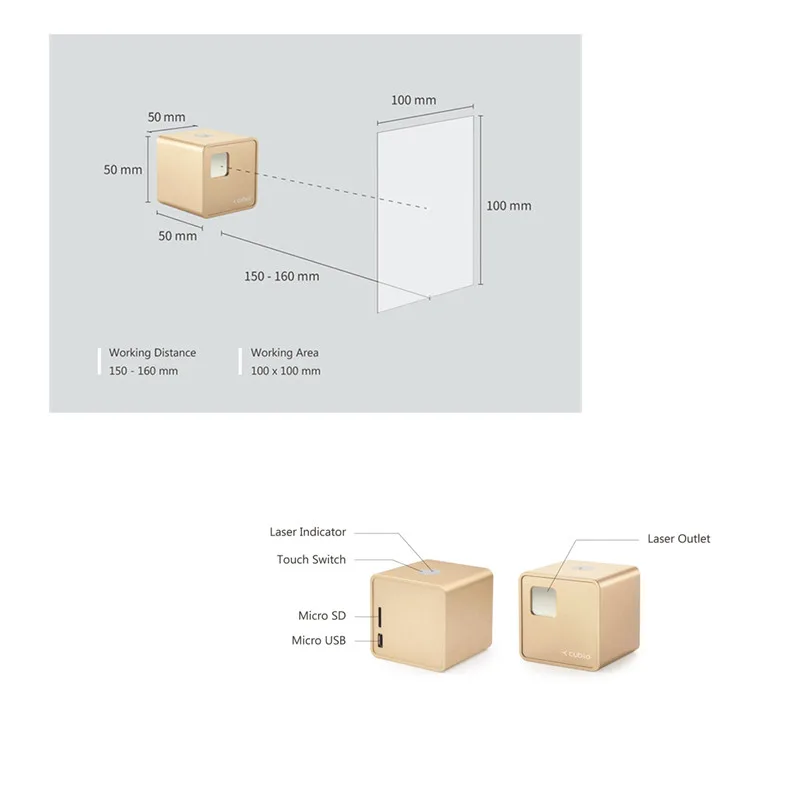 110-240 В Базовая версия интеллектуальная лазерная гравировальная машина Мини DIY самый компактный лазерный гравер для Cubiio