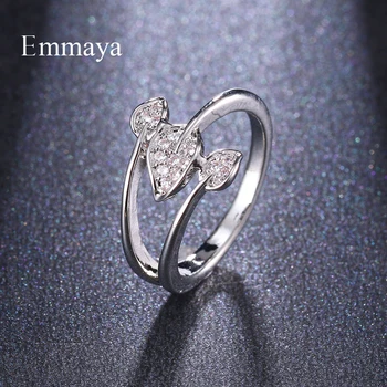 

Emmaya Cute Leaves Shape With Braches AAA Zirconia Elegant Ring Women FIrst Choice In Party Natural Style Fashion Three Colors