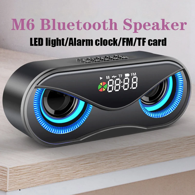 M6 Портативный Bluetooth Динамик прохладный и совой для детей светодиодный бликов