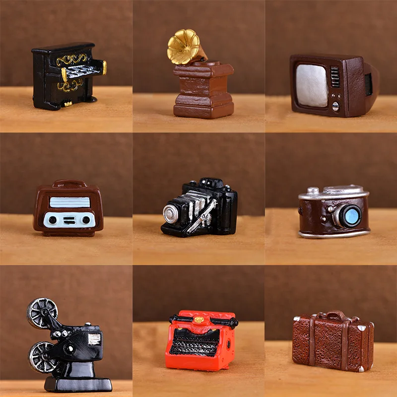 Mini Retro Nostalgic Figurine Dollhouse Camera Ornaments Model Landscaping Decorations Crafts Miniature Photo Props Accessories ornament crafts miniature figurines miniature ornament resin crafts