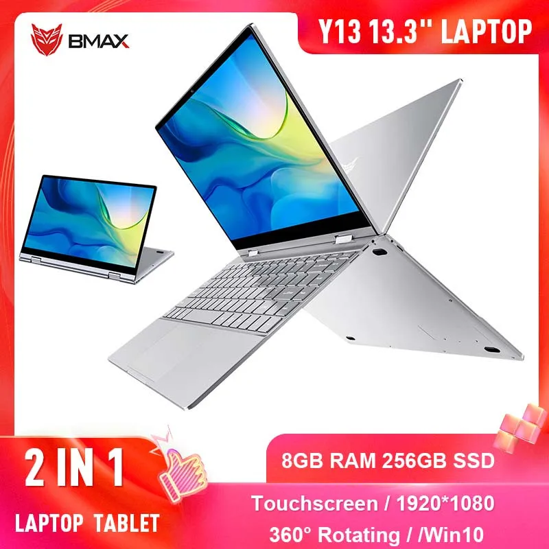 Ультратонкий ноутбук BMAX Y13 13 3 дюйма Intel Gemini Lake N4100 8 ГБ ОЗУ 256 Гб ПЗУ SSD LPDDR4 1920*1080 IPS Win