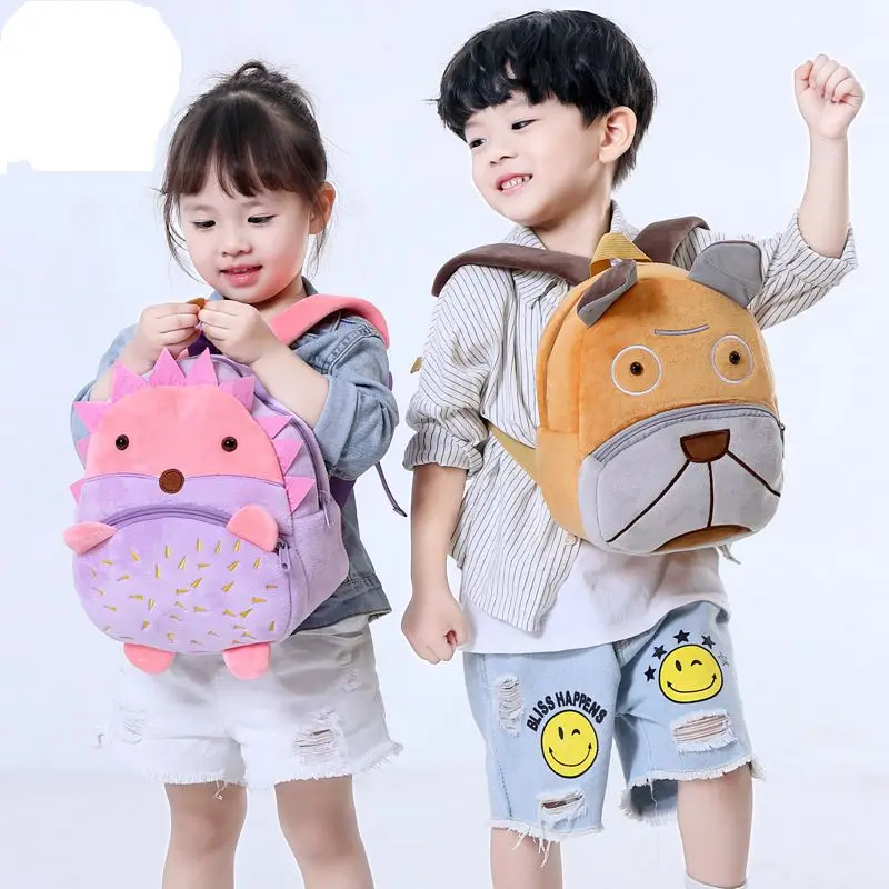 Baby Plush Backpack Animal School Bags Cartoon Cute Children Student SchoolBag Kindergarten Kids Freeshipping New Arrival 2022