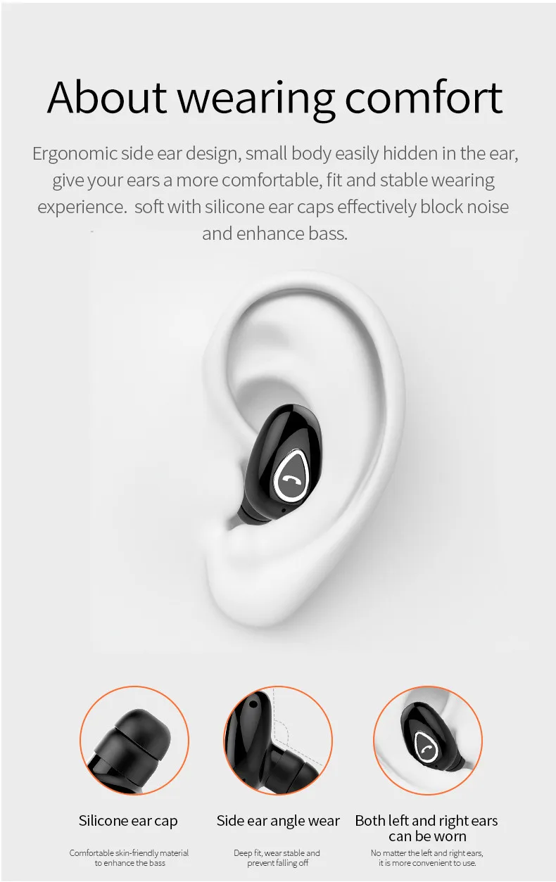 Мини Bluetooth беспроводная гарнитура 6 часов работы музыки время в ухо с микрофоном Blueteeth гарнитура наушники для вождения автомобиля спортивные