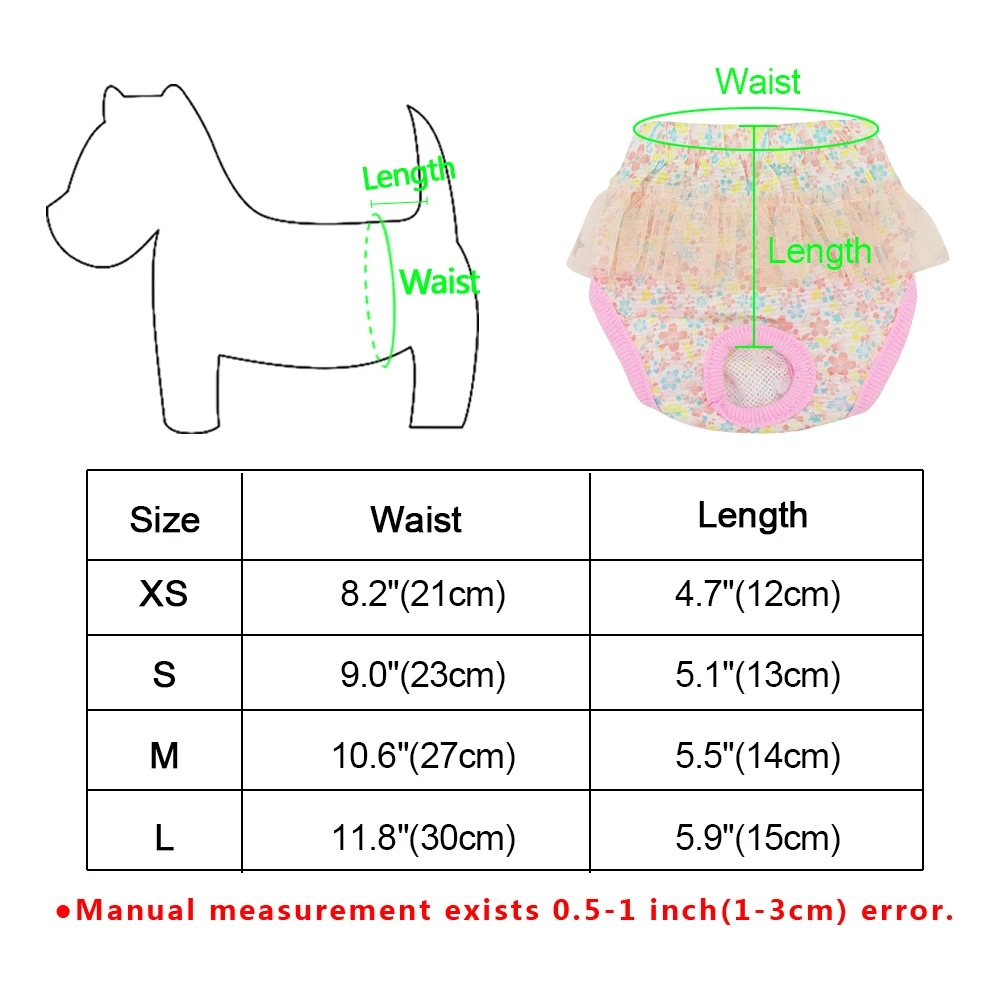 Reusable Dog Diaper Pant Physiological Pants Washable Female Girl Dogs Shorts Pants Absorbent Pets Underwear Sanitary Panties