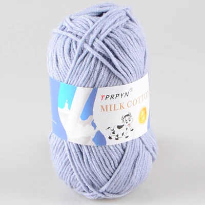 light gray 30 TPRPYN 500 г = 10 шт. молочная хлопковая пряжа для вязания, мягкая теплая детская пряжа для ручного вязания NL1131 - Цвет: light gray 30