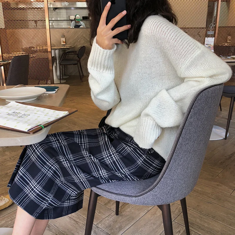 Heydress Ретро Женские клетчатые юбки женские прямые кашемировые осенние зимние юбки женский эластичный пояс юбки
