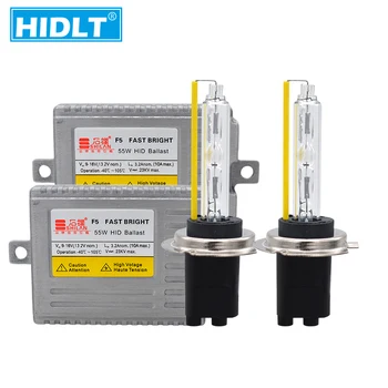 

HIDLT Premium AC 55W HID Xenon Conversion Kit Car Light Bulb H1 H7 H11 9005 9006 9012 D2H 5500K White F5 Fast Start Ballast Kit