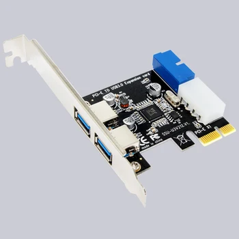 

For Windows XP/Server/Vista/2008/7 1pc USB 3.0 PCI-E Expansion Card Adapter 2 Port Card Connector with Control 4-Pin and 20 Pins