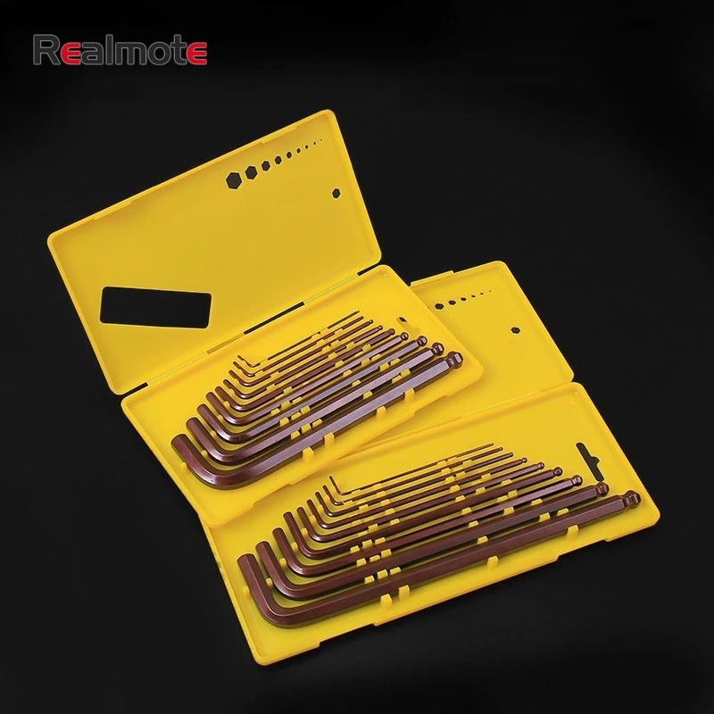 

Realmote Universal 9pcs S2 Hex Wrench Allen Key Socket Hexagonal Wrenches Set With Box Spanner Garage Repair Hand Tool