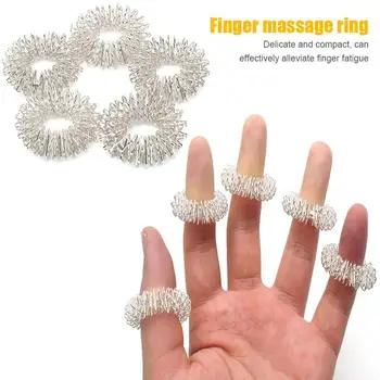 

2PCS Finger Massage Ring Acupuncture Ring Health Care Massager Relax Finger Hand Weight Massage Massager Hand Lose Body Mas R0M2
