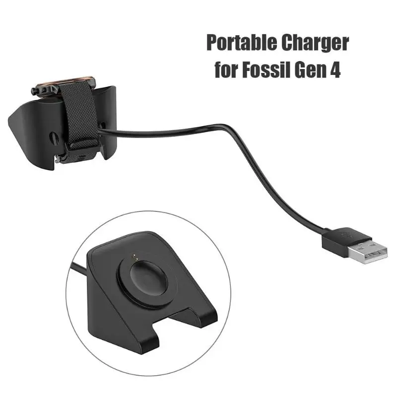 1 м USB зарядное устройство Беспроводная зарядная док-станция 1 м USB кабель для Fossil Gen 4/Gen 5/Emporio Армани Скаген фальстер 2/Misfit Vapor 2 часы