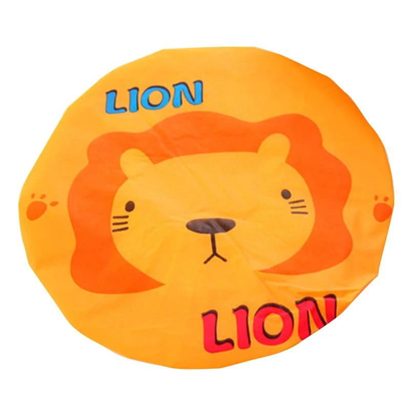 lion Мультяшные животные водонепроницаемый Душ для ванной шапочка для волос Resuable кружева эластичная лента фен вапоризатор для волос - Цвет: lion