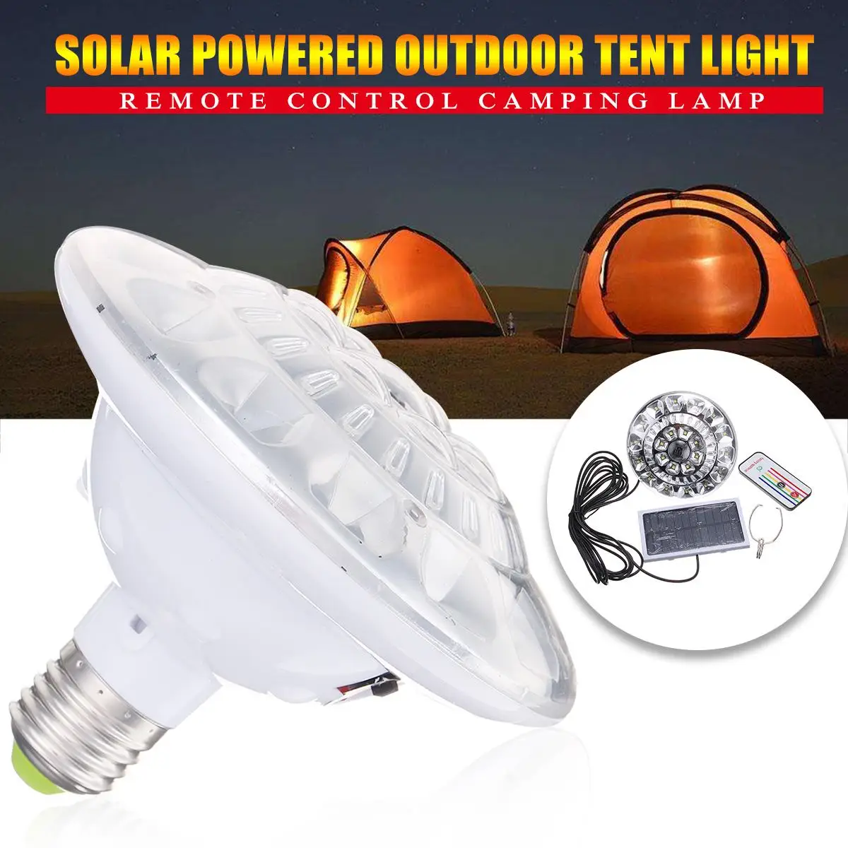 

LED Solar Remote Control Light 22LED Solar Panel Lamp Portable Wall Tent Lantern For Camping Hiking Fishing Emergency Lighting