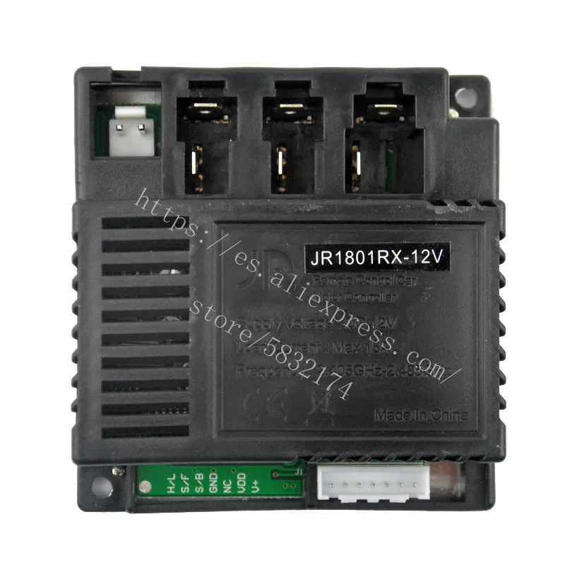 Mando a distancia de coche eléctrico para niños, receptor de JR1801RX-12V, controlador de cochecito de JR1801RX-3W-12V