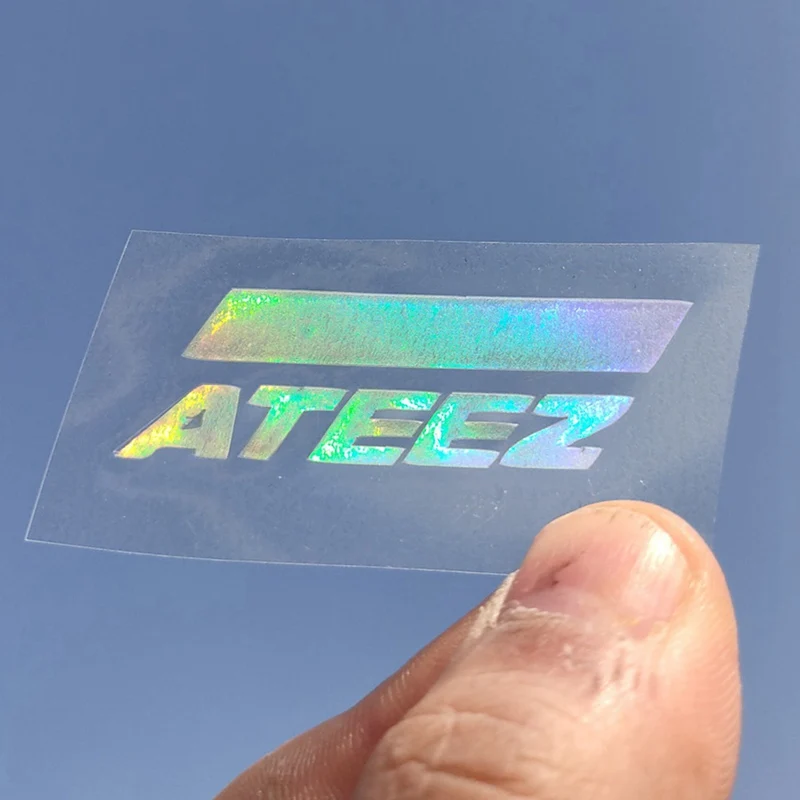 Лазерная ПВХ наклейка ATEEZ креативная Радужная цветная для украшения ноутбука