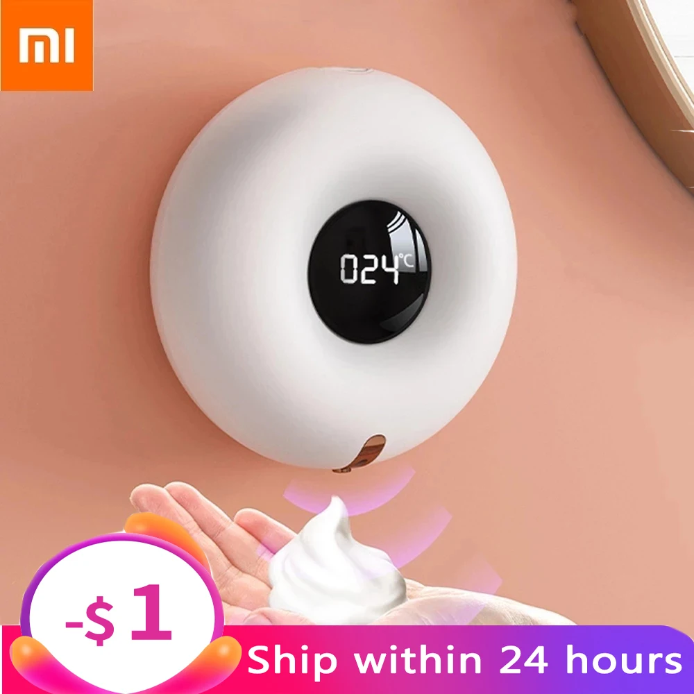Диспенсер для мыла Xiaomi с ЖК-дисплеем автоматический диспенсер датчиком пены рук