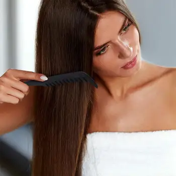 

Wide Tooth Comb With Curved Hook Hairdressing Reduce Large Combs Wide Hair Tools Loss Comb For Salon Styling ABS Tooth U5K7